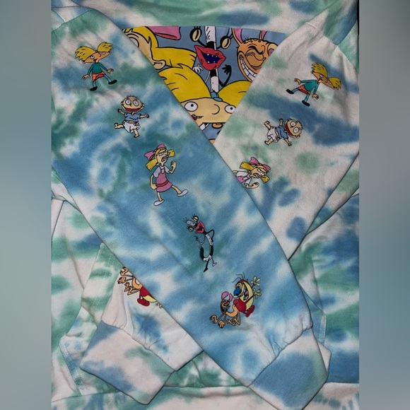 Nickelodeon Sweatshirt Adult Large Cartoon Tie Dye Hoodie Sweater. - Picture 5 of 6